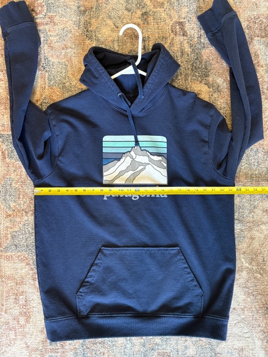 Patagonia #39584 Men's Line Logo Ridge Uprisal Hoody/Hoodie Sweatshirt XL Blue - Picture 6 of 9
